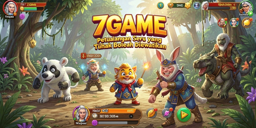 Gameplay seru 7GAME dengan karakter unik dan tantangan menarik.