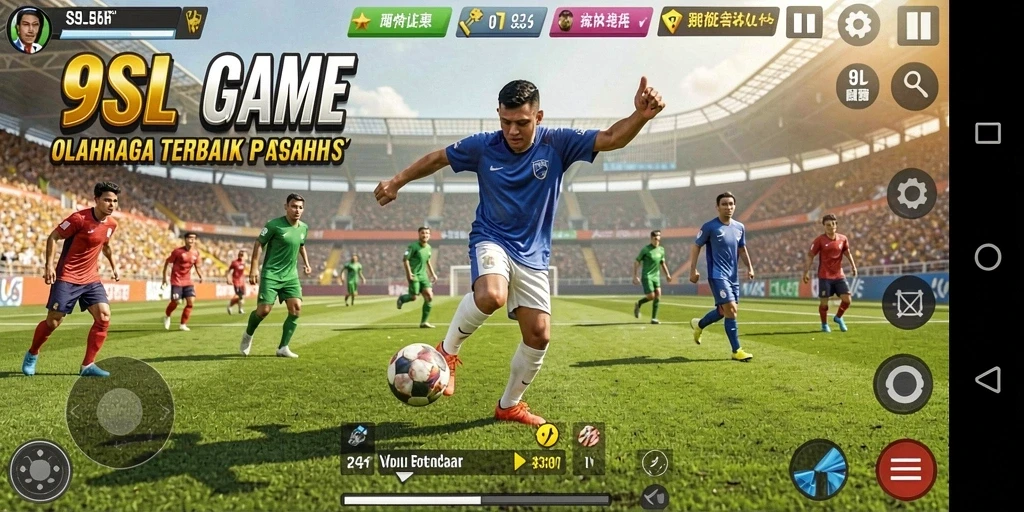 Tampilan gameplay menarik dari 9SL dengan banyak aksi olahraga.