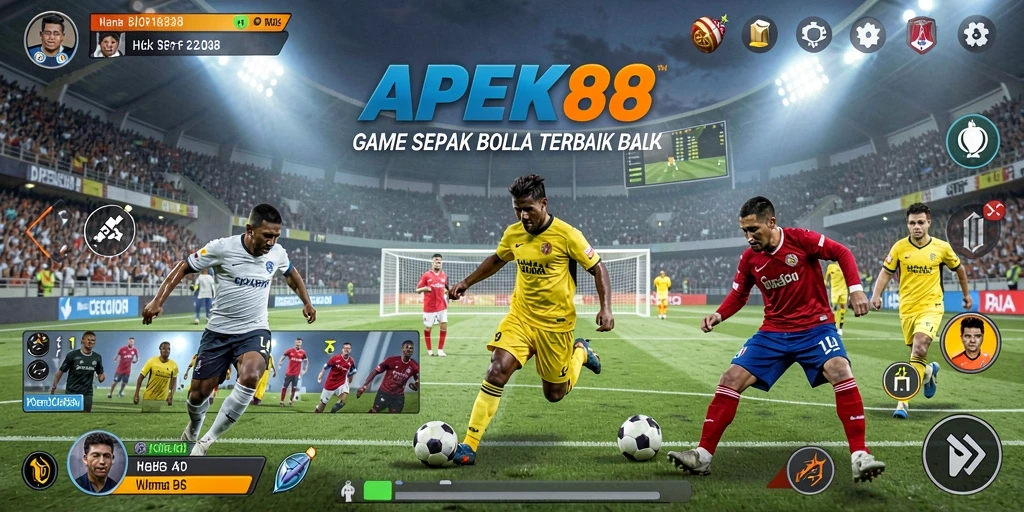 Tampilan gameplay APEK88 yang mendebarkan saat bertanding di lapangan.