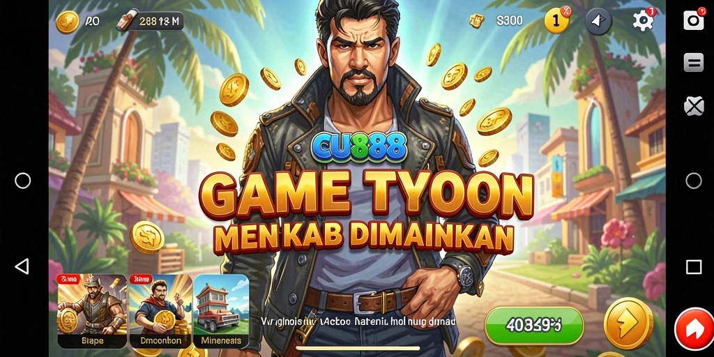 Screenshot gameplay CU888 menampilkan strategi bisnis yang seru.