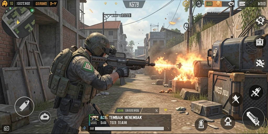 Tangkapan layar menunjukkan gameplay mendebarkan dari KG778.