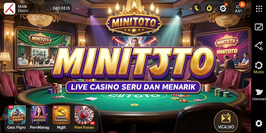 Tampilan menarik dari gameplay Live Casino di MINITOTO.