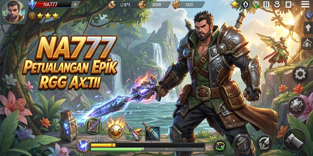 Tampilan gameplay epik dalam petualangan ARPG NA777.