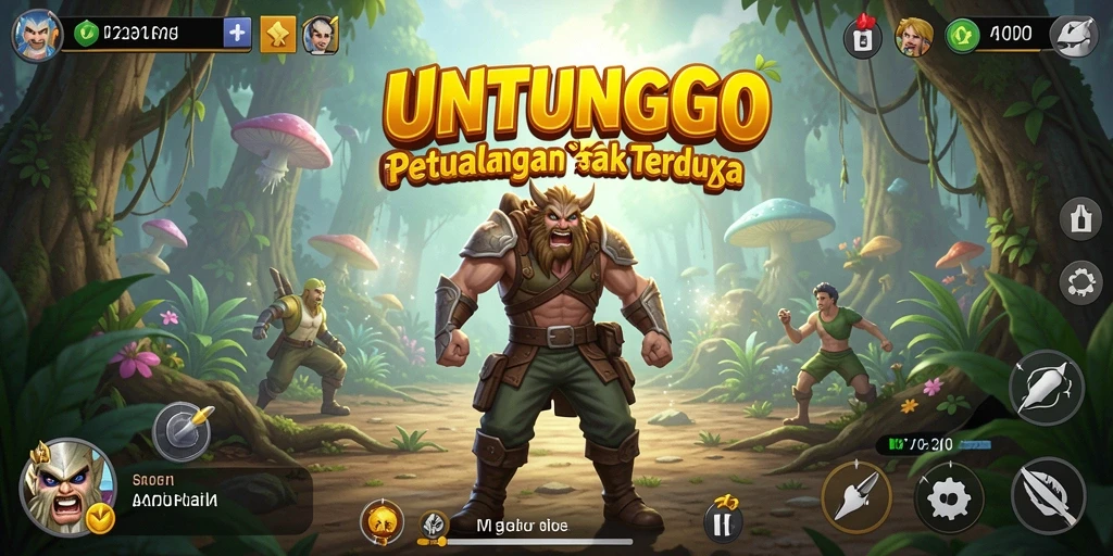 Gameplay UNTUNGGO yang menampilkan petualangan seru dan tantangan menarik.