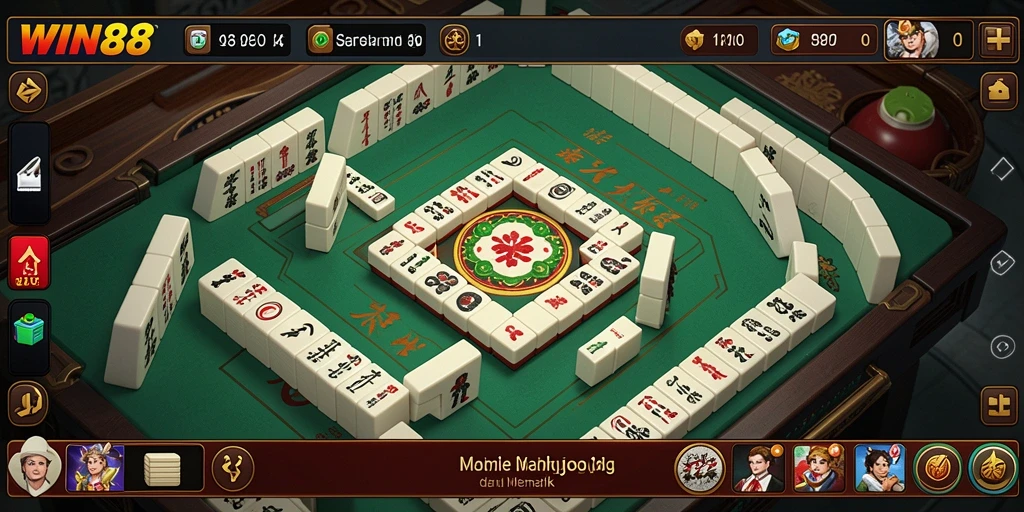 Screenshot game WIN88 menampilkan gameplay Mahjong yang seru.